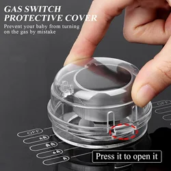 4/8pcs Stove Knob Cover Clear Black Universal Size Gas Knob Covers Knob Covers Prevent Kids & Pets from Turning on Stoves