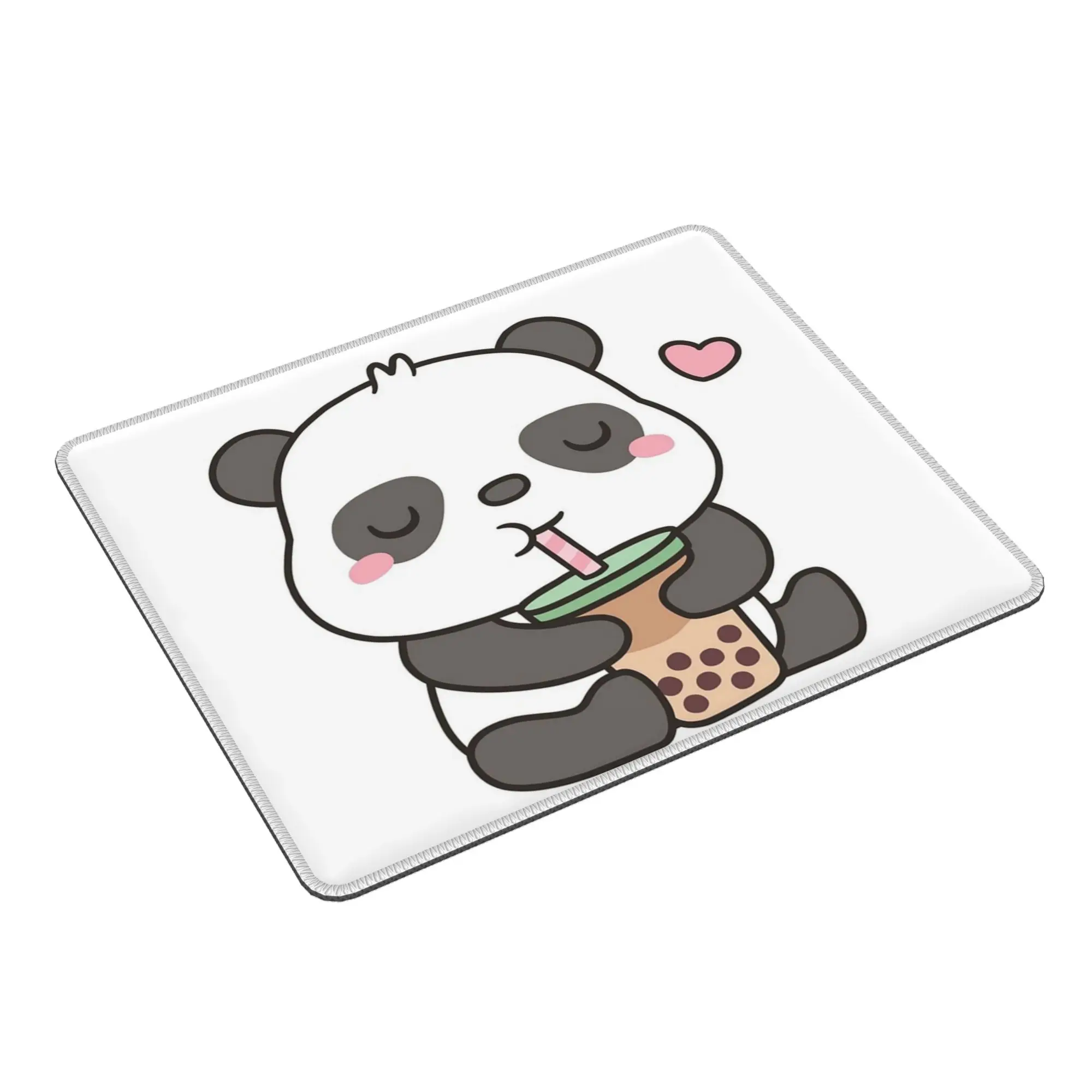 

Cute Little Panda Enjoying Boba T Mouse Pad Computer Keyboard Mouse Mat Gaming PC Laptop Desk Mat Office Accessories Table Mats