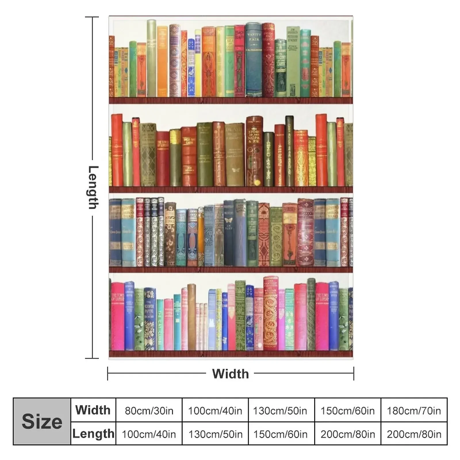Jane Austen Antique Books Throw Blanket couch cozy soft plush fuzzy picnic outdoor blanket