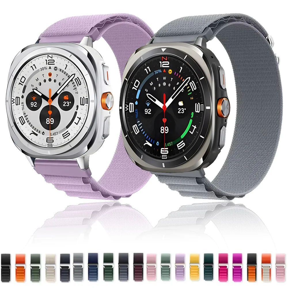 Alpine Nylon-Schlaufenarmband für Samsung Galaxy Watch 7 Ultra/Ultra 2025 47mm Armband Samsung Galaxy Ultra Correa Zubehör