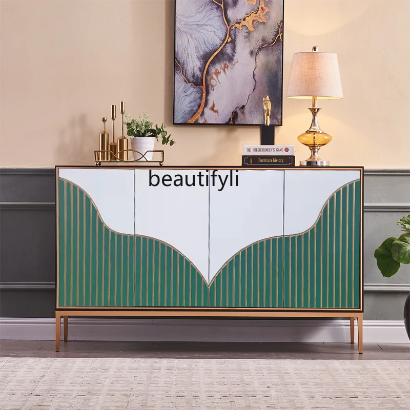 

Light Luxury Minimalist Entrance Cabinet Shoe Home Dining Cabinet Marble Lobby Curio Cabinet