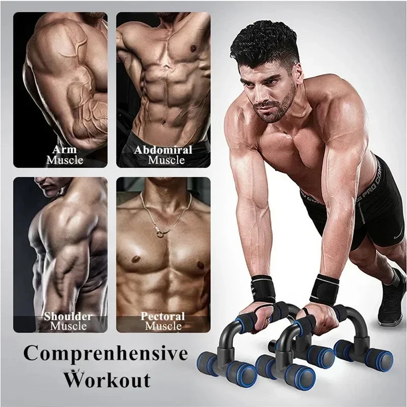 GYM rutschfeste H-förmige Push-Up-Stange, Griffe Heimfitnessgeräte für Arm, Brust, Workout, rutschfester Stützständer, Fitness, Sport, 2 Stück
