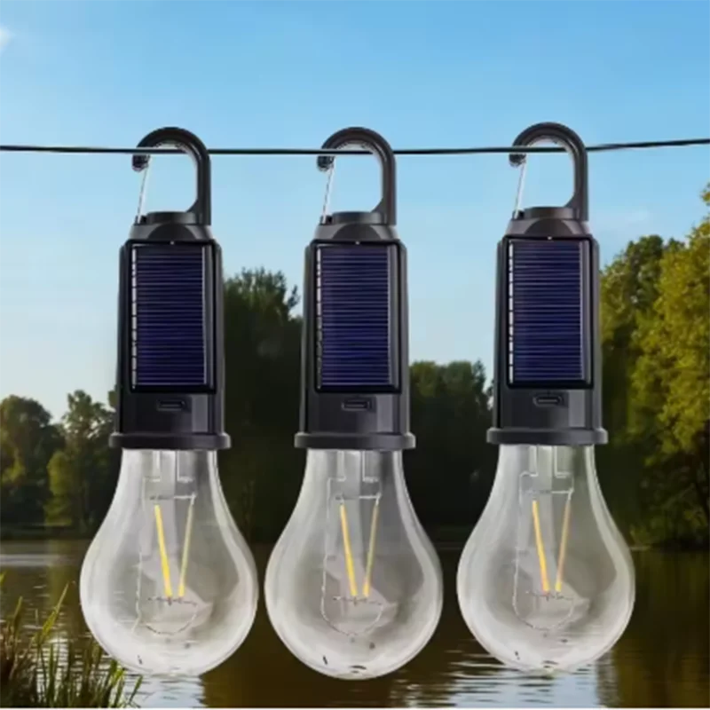 Outdoor USB Rechargeable LED Lamp Bulbs High Brightness Emergency Light Hook Up Camping Fishing Portable Lantern Night Lights