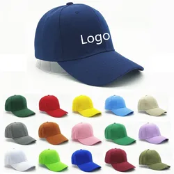 Custom logo embroidery print men casual cap rear adjustable women solid baseball sun cap outdooor travel fashion peaked cap