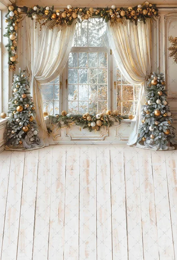 Mehofond Photography Background Winter Christmas Wood Cabinet Kitchen Xmas Tree Kids Family Portrait Decor Backdrop Photo Studio