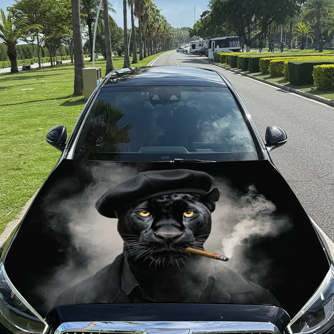 

Виниловая пленка Cool Panther Boss для автомобиля, водонепроницаемая наклейка на капот автомобиля из материала ПВХ, самоклеящиеся устойчивые к царапинам наклейки для двигателя