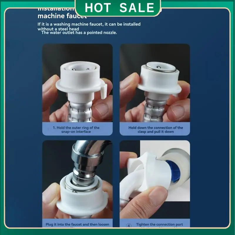 Manguera de entrada de agua para lavadora, conector Universal de tubo de lavadora, manguera de PVC de Color blanco, longitud larga, entrega en 24 horas