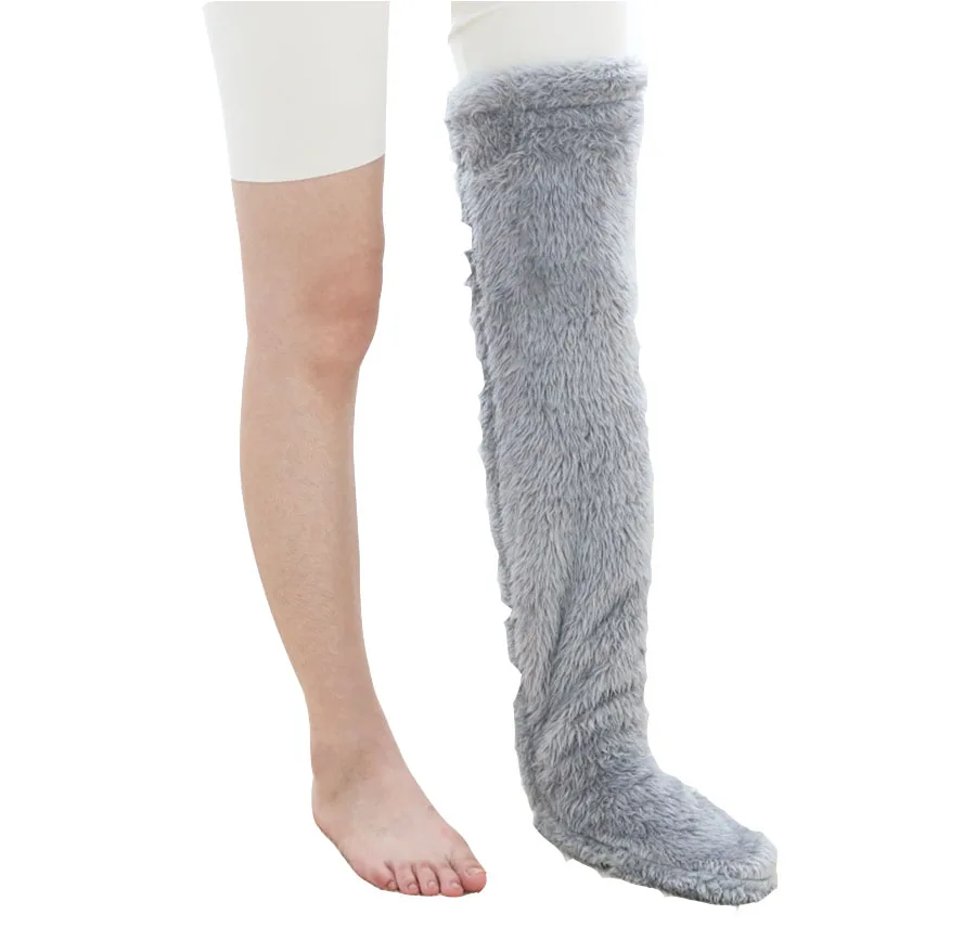 Buy One Get One Free Home Wear Fluffy Over Knee Stockings Leg Warmers Suit For Female Old People Sleep Socks Thick Woolen Fuzzy