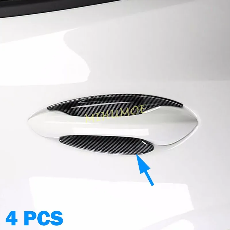 

For Chevrolet Chevy Trax 2024 2025 Carbon Fiber Exterior Door Handle Bowl Cup Cover Protector Stylish Trims