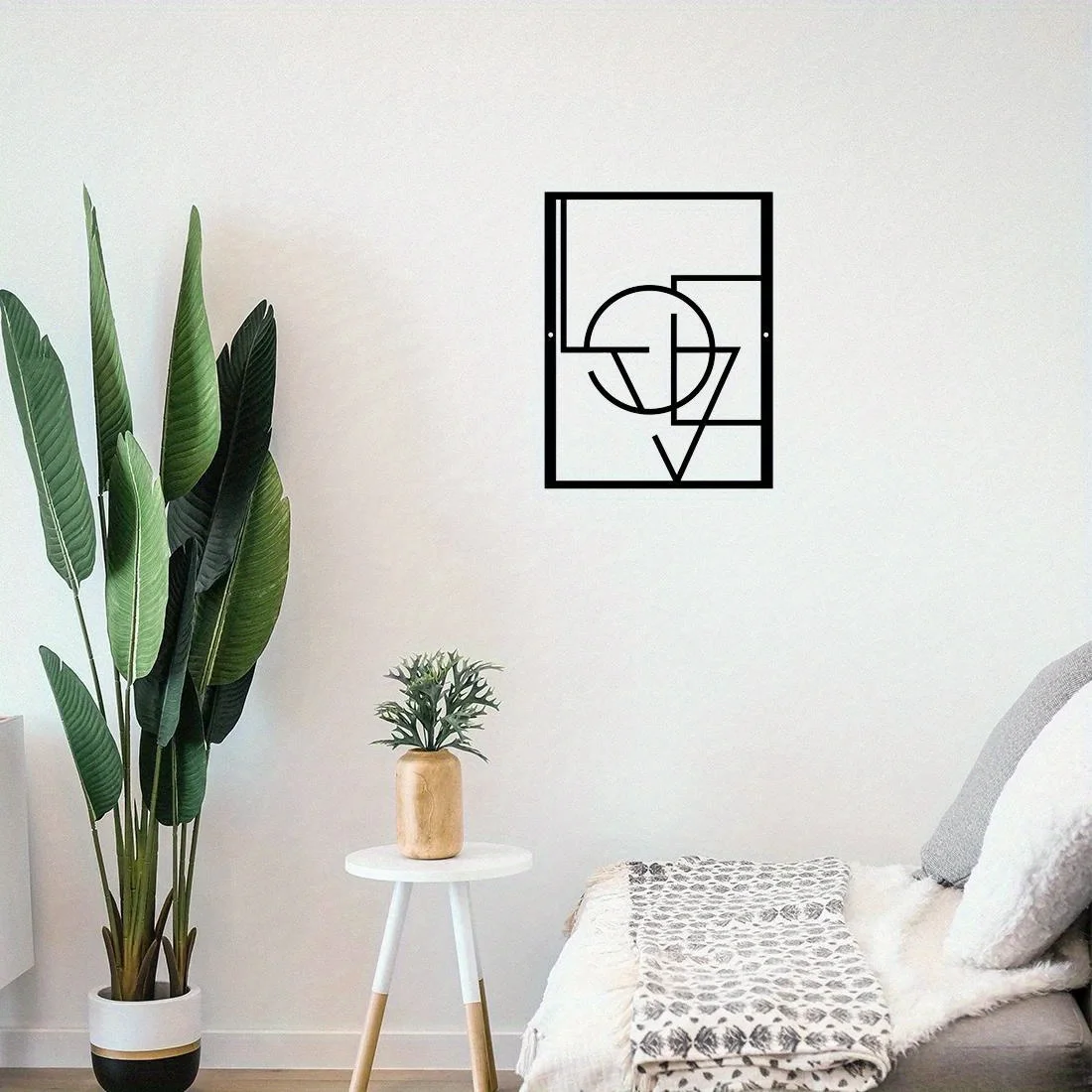 CIFBUY Metal Wall Art Large Geometric Sculpture Iron Craft Handcrafted Decor Indoor Outdoor Office Plaque