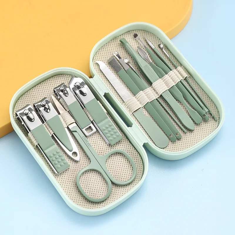 

14Pcs nail clipper Set Manicure & Pedicure Kit with Modern Style Concave Edge Clippers & Grooming Tools, Includes Portable Sto