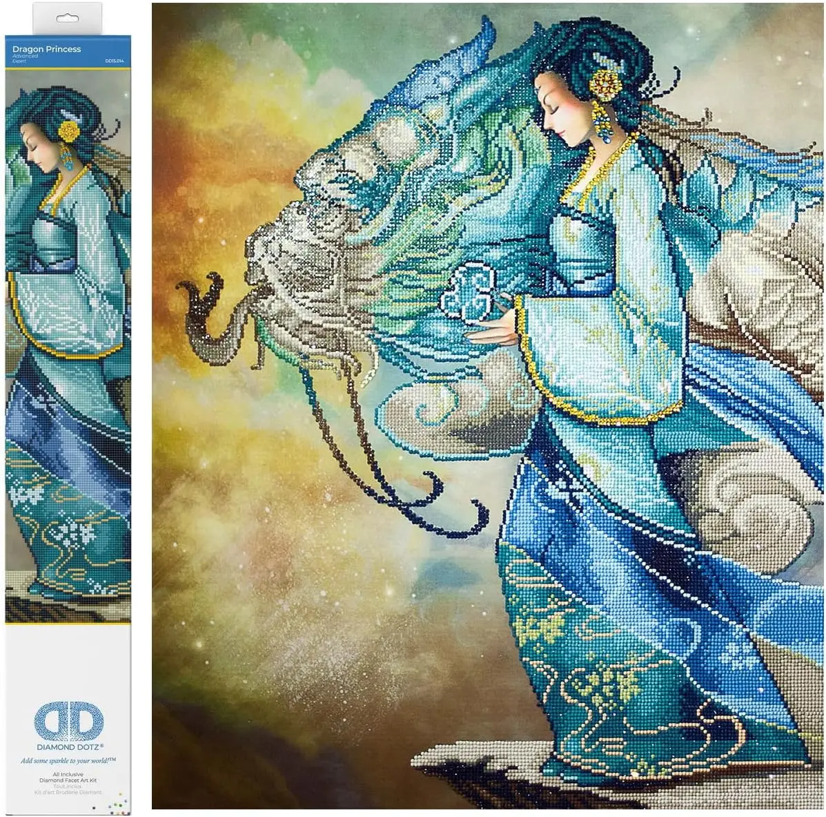 Dragon Princess Diamond Painting Kits for Adults - Diamond Art Kits a Relaxing Creative Craft Kit with Dotz Gems 26.4x33.5