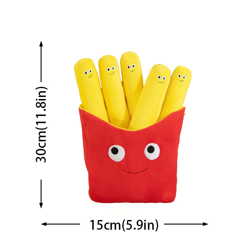 French fry plush pillow ，Creative Cute French Fries Ornament Couple Style Plush Toy Doll Small Doll For Girls Boys Birthday Gift