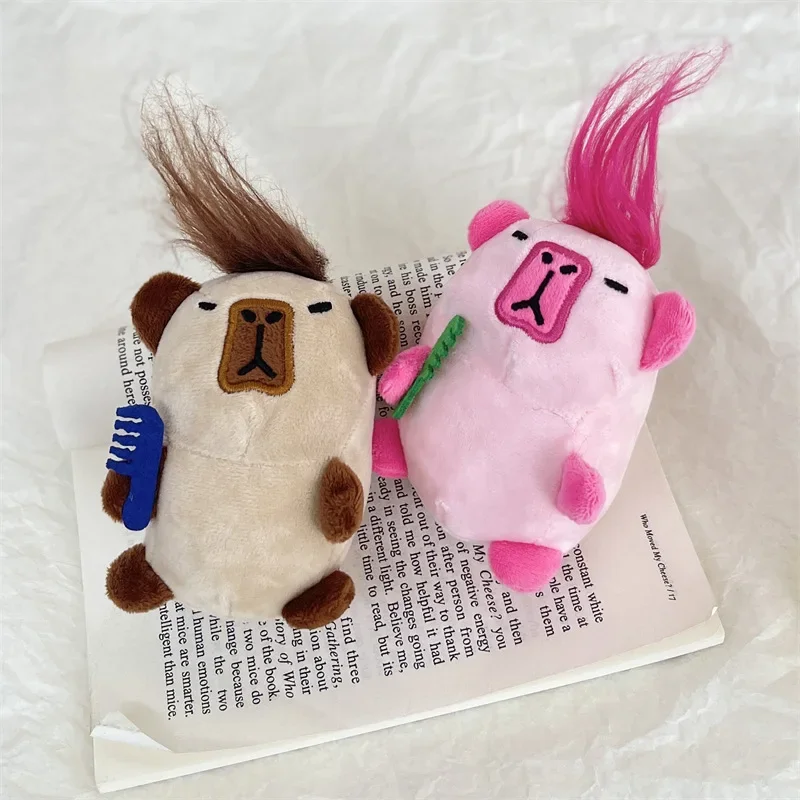 1-20PCS Kawaii Plush Capybara Pendant Capybara Plush Keychain Bag Pendant Gift for Children Photography Accessories