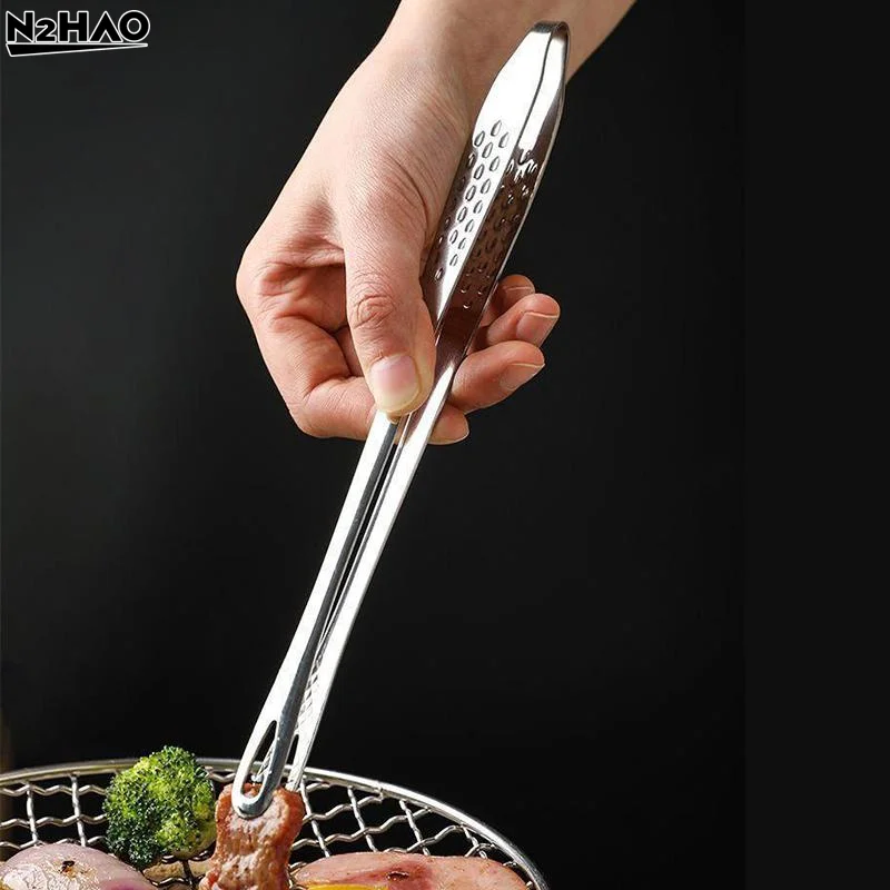 StainlessSteel Kitchen Tweezers with Extended Length for Korean Barbecue Cooking