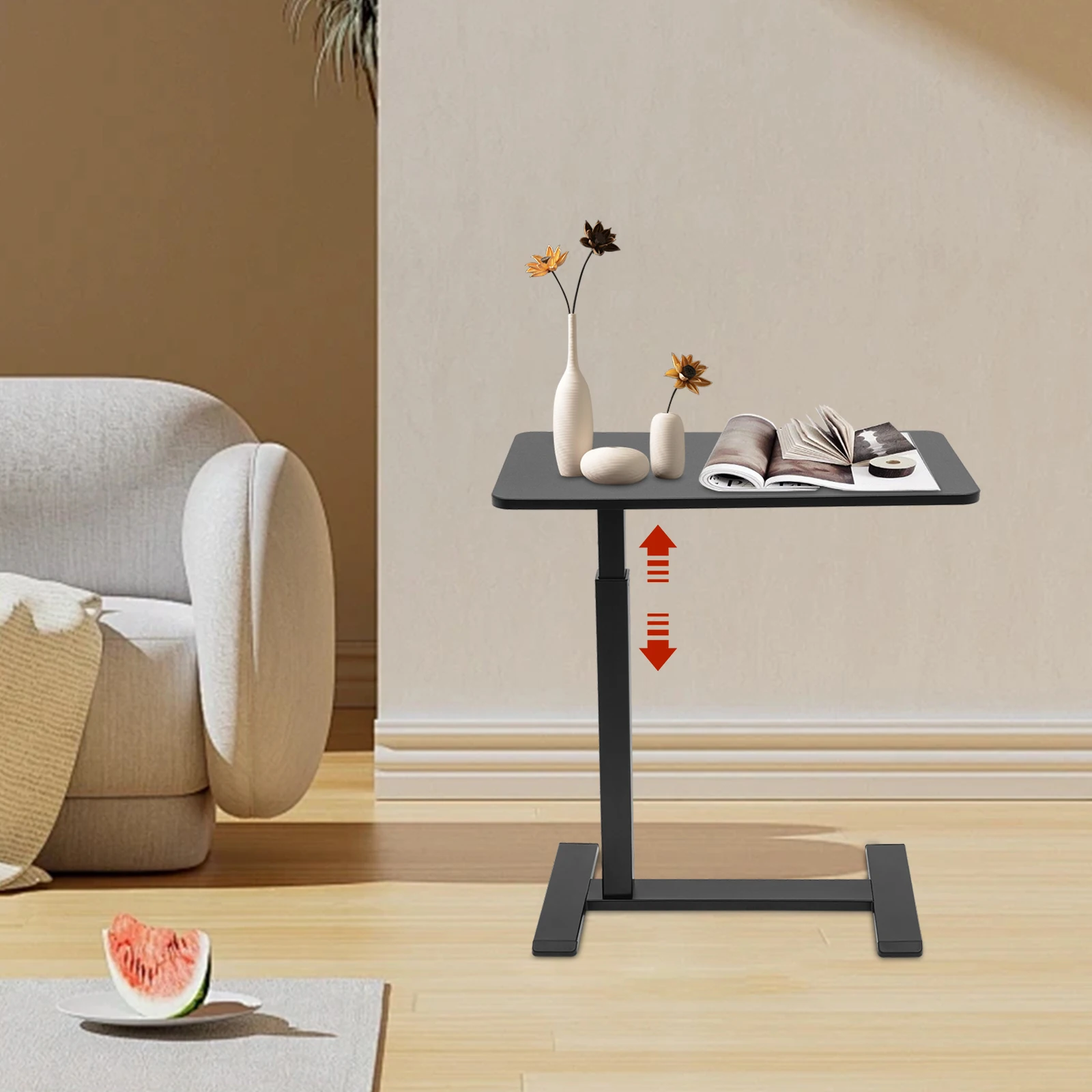 

Adjustable Laptop Desk Tabletop Mobile Stand Home Office Tray Standing Rolling Study Table Computer Workstation