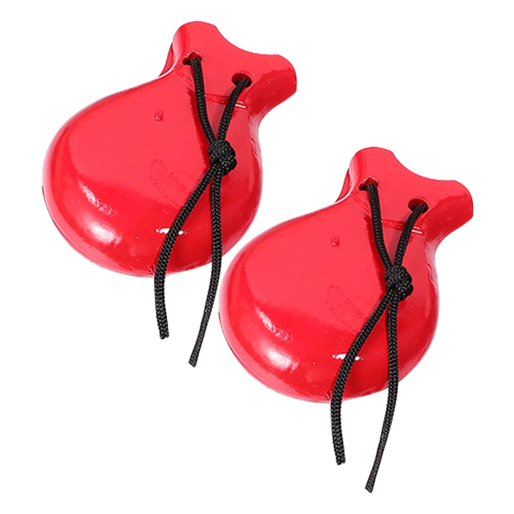 

1Pair Wood Castanets Dance Performance Small Finger Castanets Musical Instrument for Kids Education Small Castanet Toy