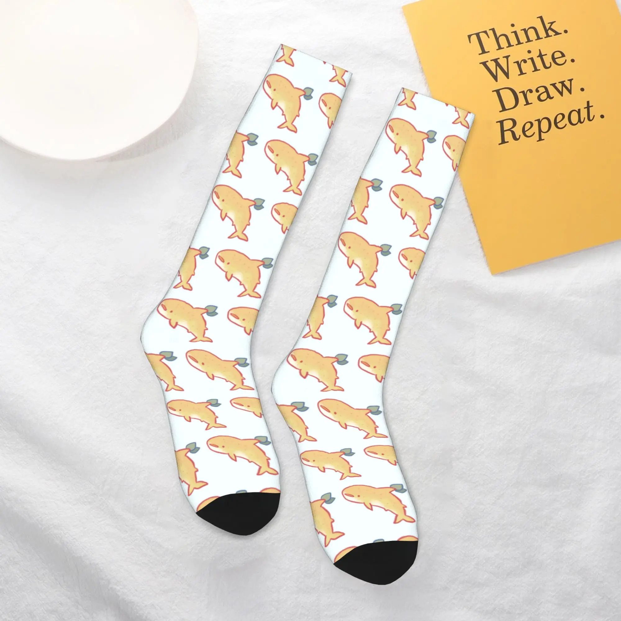 

Всесезонные чулки для экипажа, носки с лимонной акулой, Harajuku, повседневные длинные носки в стиле хип-хоп, аксессуары для мужчин и женщин, подарок на день рождения