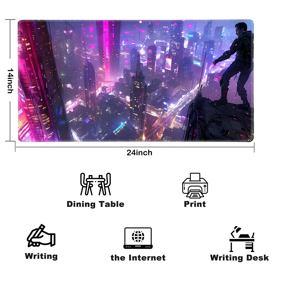 Grande Gaming Mouse Pad, Cyber Punks, almofadas de teclado, Anime Rubber Mat, Cool Deskmat, Desk Protector, Gamer PC Acessórios, S30