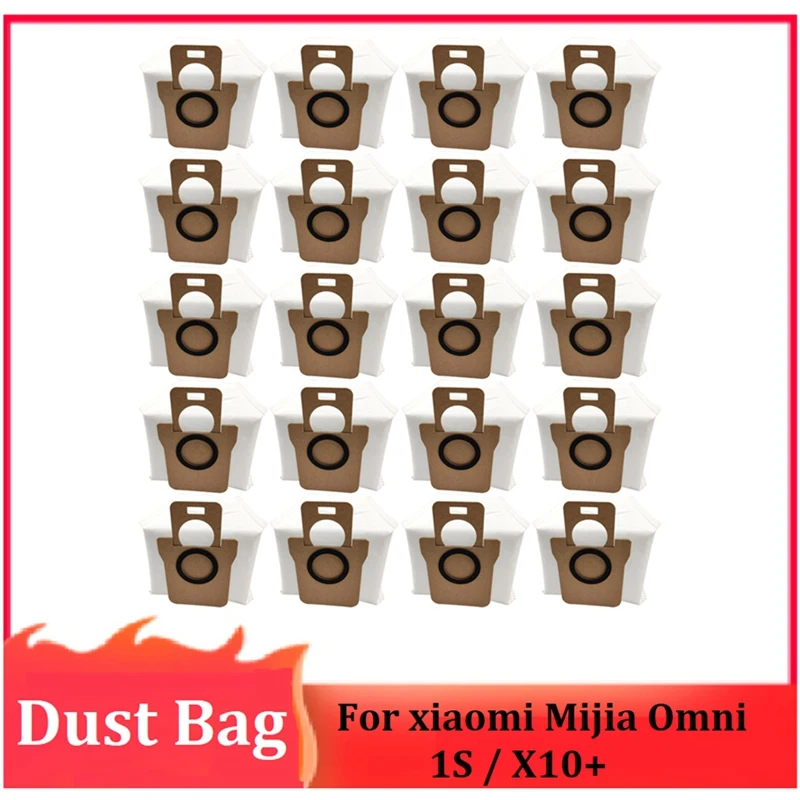 

20PCS Replacement Dust Bag for Xiaomi Mijia Omni 1S X10+ Robot Vacuum Cleaner Accessories Garbage Bag Parts