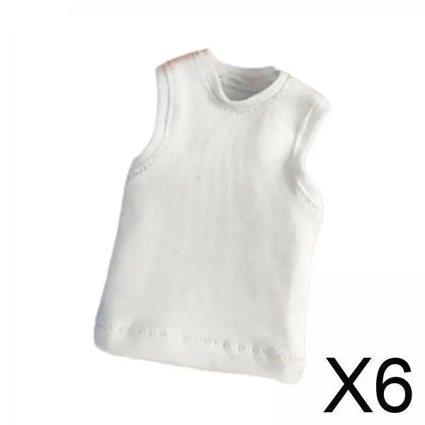 6x1/6 t-shirt sans manches gilet Miniature Costume habiller à la main figurine poupée vêtements pour 12in figurines masculines accessoires
