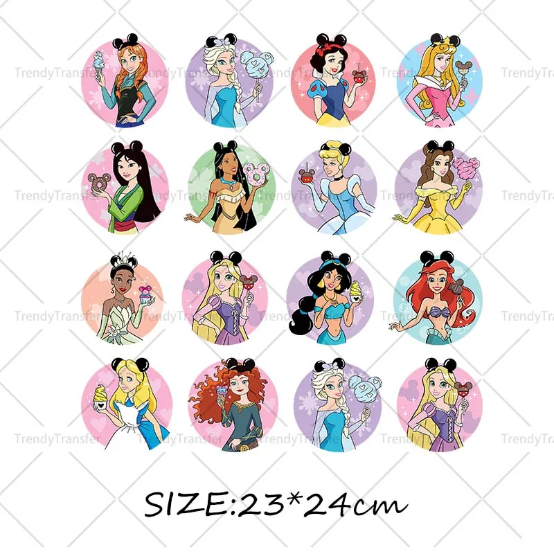 Dessert Prinses Ijs Ijzer Op Transfers Warmte Pers Stickers Voor Kleding Thermische Trasnsfer Prints