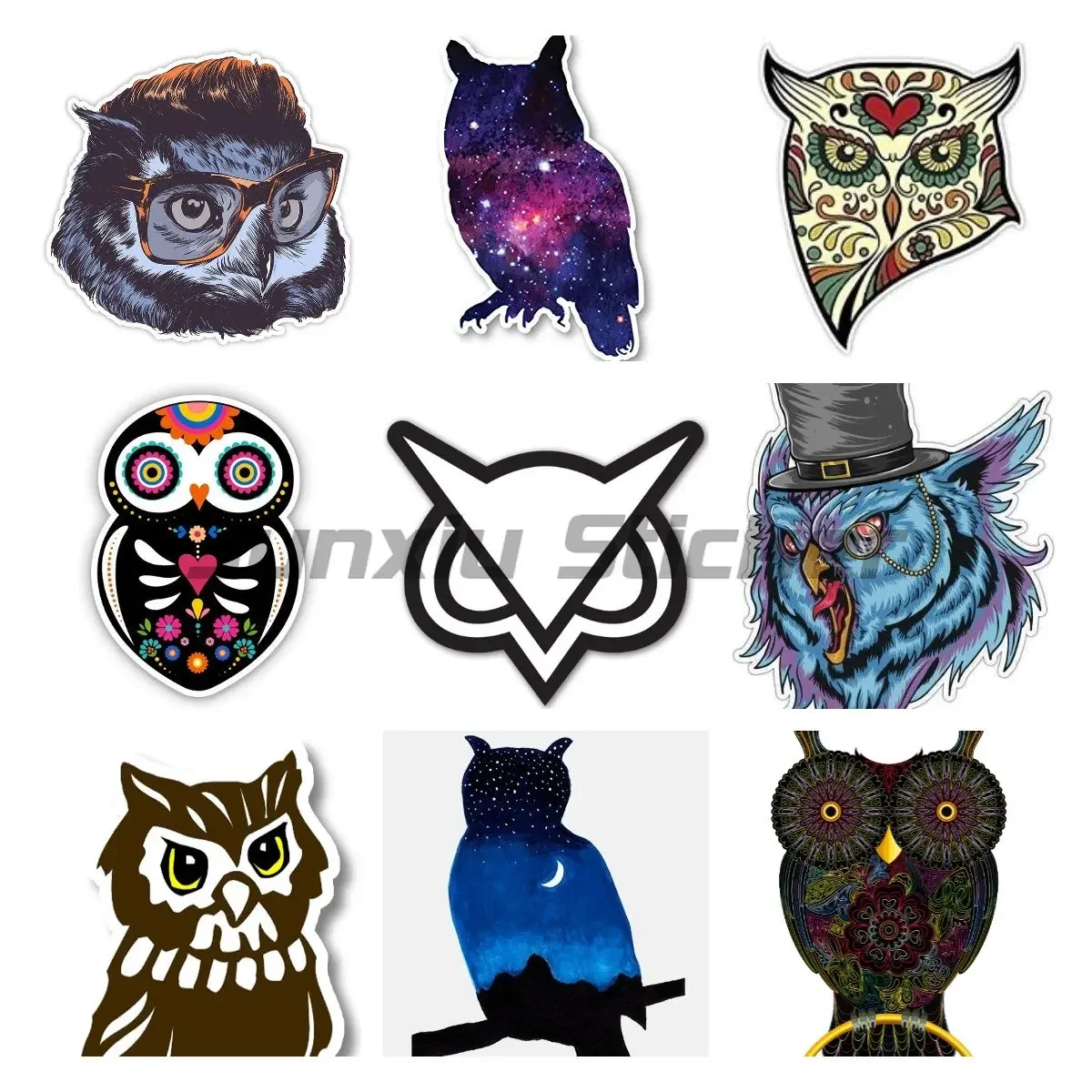 

Forest Owl Skull Vinyl Car Stickers Personality Waterproof Car Door Windshield Trunk Bumper Decal