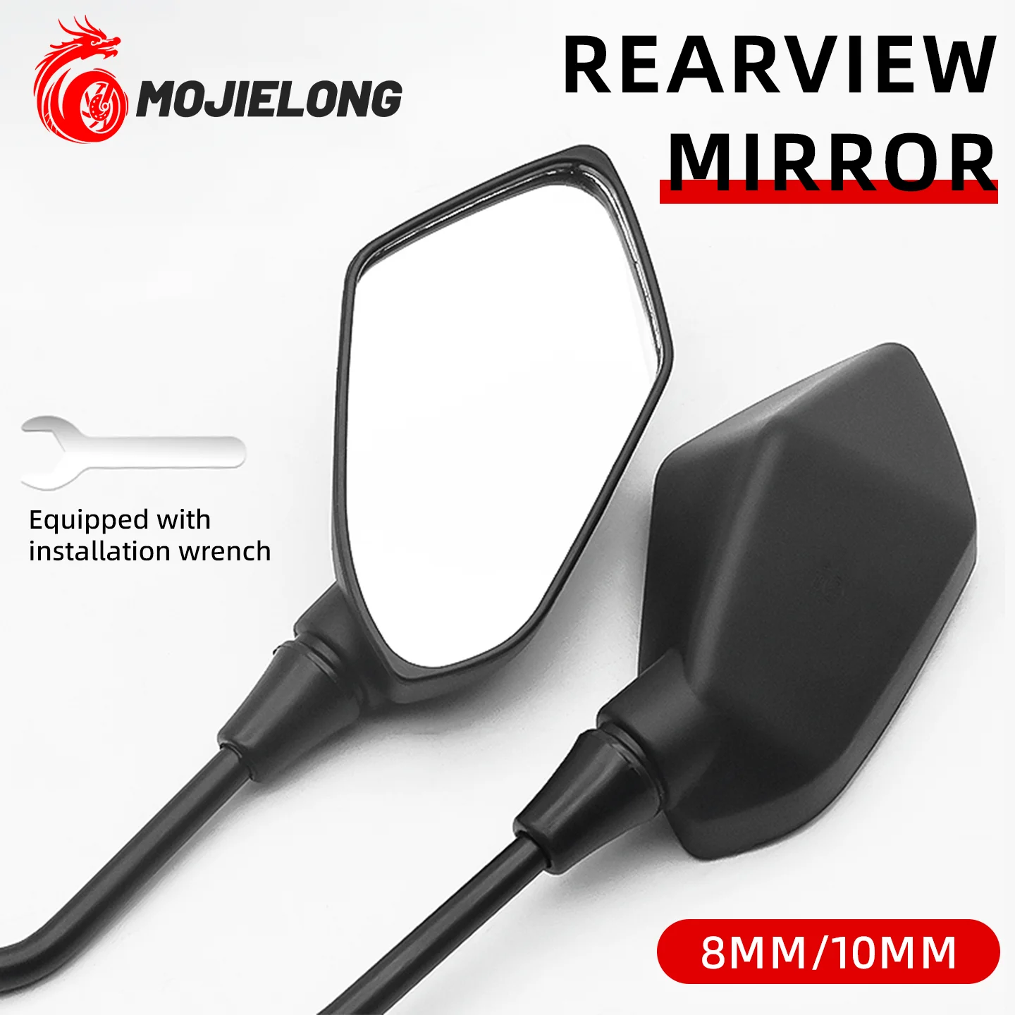 

The convex rearview mirror for the motorcycle handlebar, a universal rhombic bicycle, off-road motorcycle accessory,