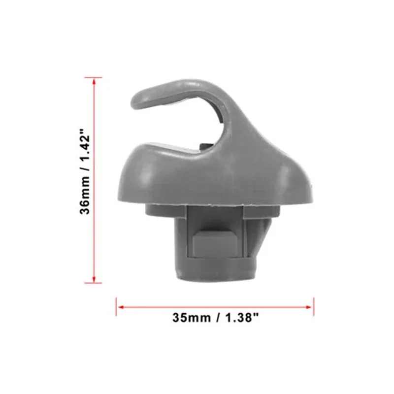 2pc For Honda 98-07 Accord 96-04 Civic 07-11 CR-V 03-05 Element 99-10 Odyssey Car Sun Visor Clip Hook Gray Bracket 88217S04003ZA