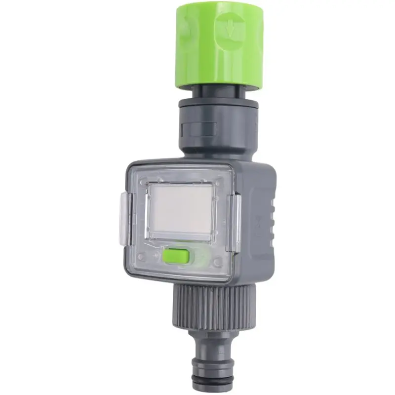 ABXF-3X Digital Water Flow Meter IPX6 Garden Hose Water Calculate Consumption Water Flow Rate 3/4Inch Thread Connectors