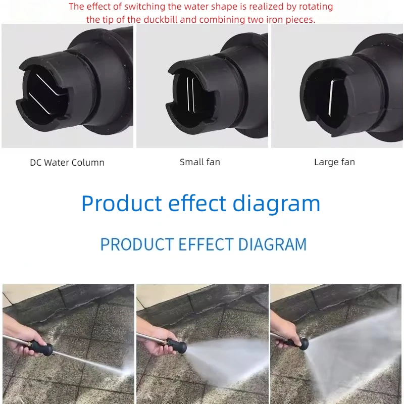 각도 조절 가능 고압 세척기 노즐 3000 PSI - 1/4인치 퀵 플러그 연결 분무기 (자동차 정원 청소용) 썸네일 4