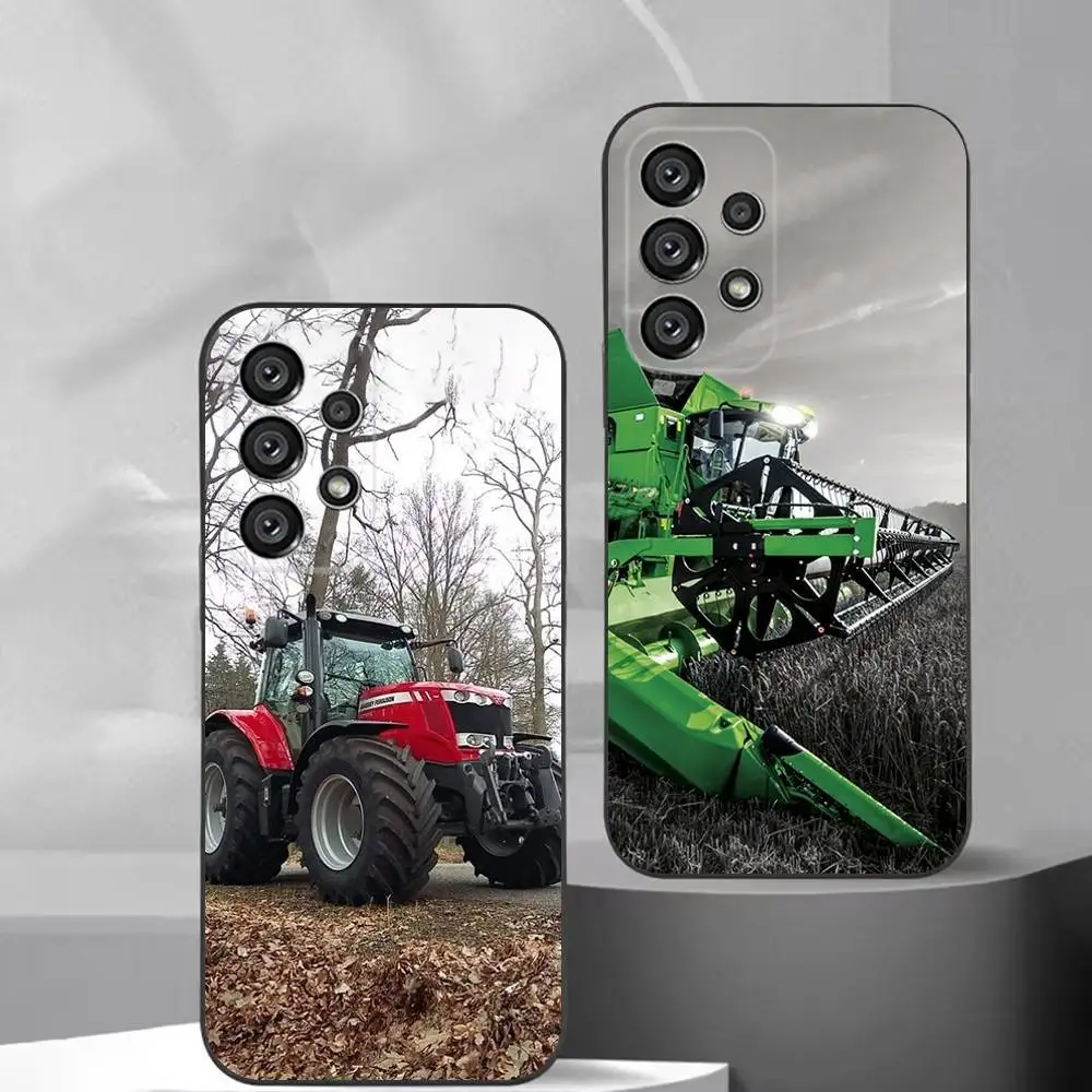 

Farm Vehicle Tractor Phone Case For Samsung S25,S24,S21,S22,S23,S30,Ultra,S20,Plus,Fe,Lite,Note,10,9,5G Black Cover