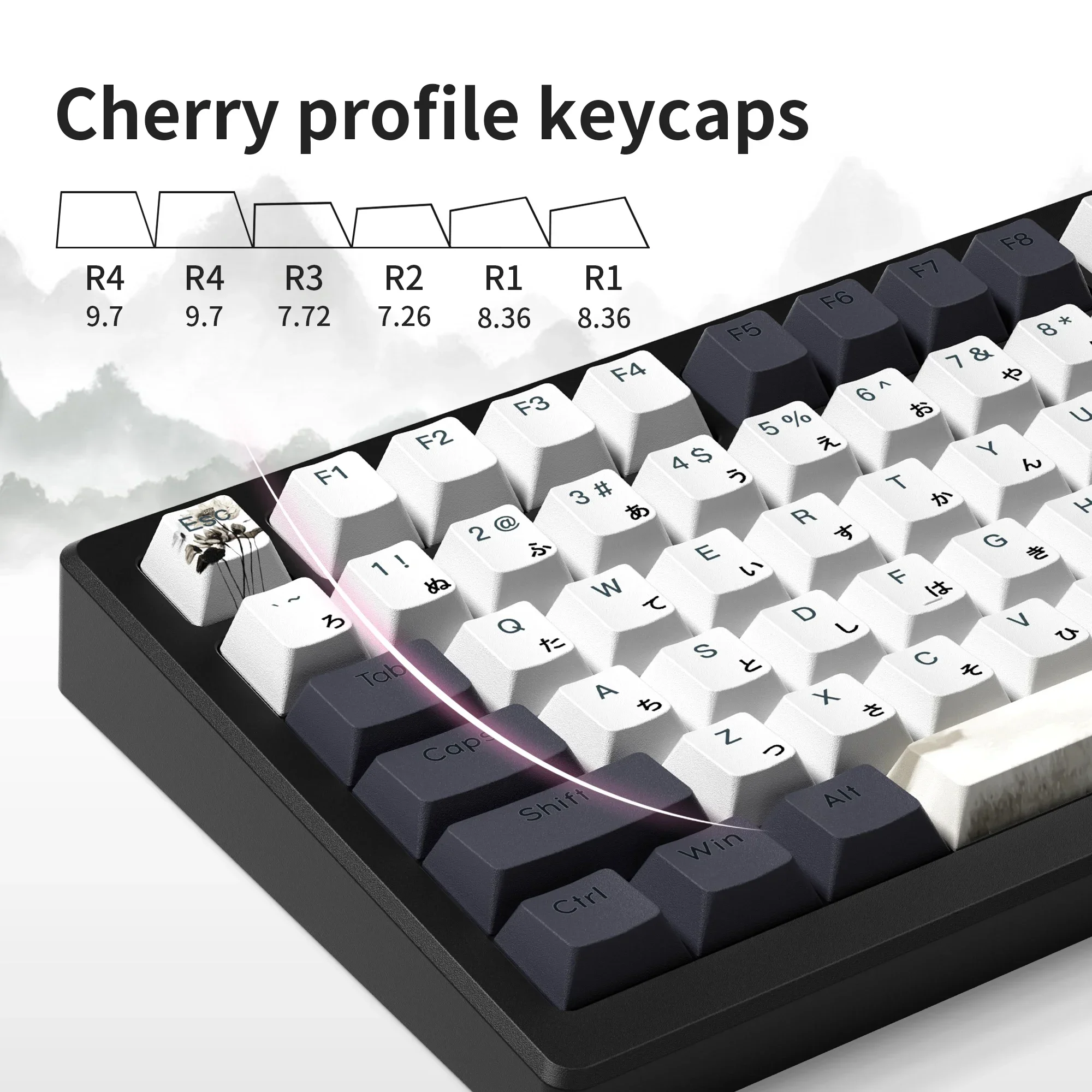 Original engraved light-transmitting sublimation keycap PBT creative personality sublimation customization