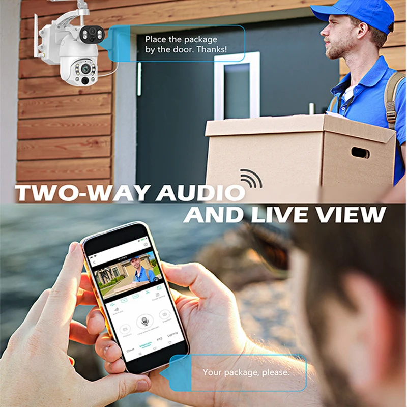 Ubox 50x زووم بصري للطاقة الشمسية 4G الاتحاد الأوروبي كاميرا CCTV الأمن عيون مزدوجة 6MP شبكة مقاومة للماء IPC مع لوحة طاقة شمسية 12 واط بطارية 9600 مللي أمبير #5