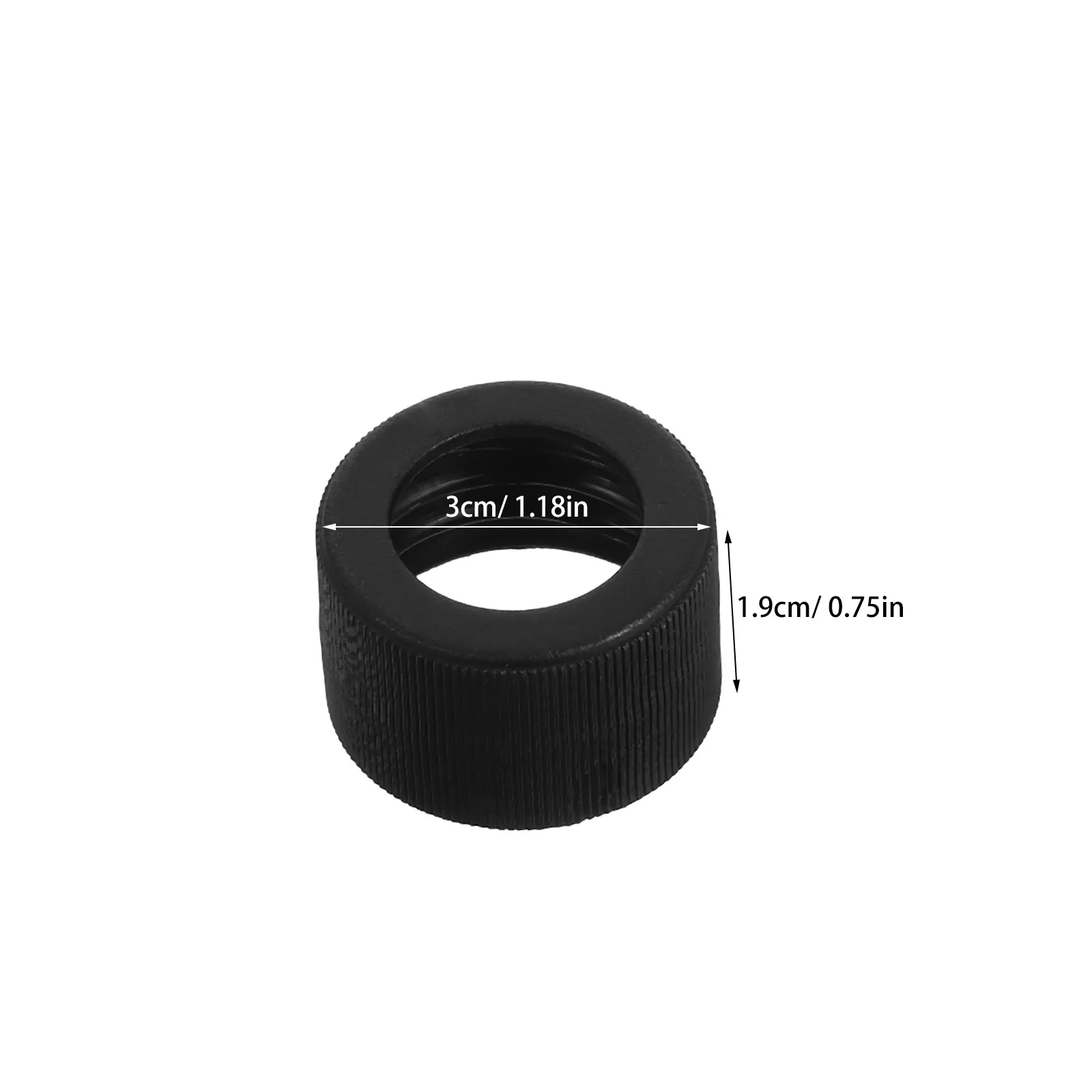 100Pcs Essential Oil Bottle Caps 28Mm Threaded Black Anti Slip Stripes Easy Install Tight Seal for Aromatherapy Glass Roller view 2