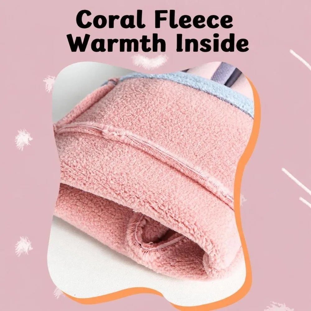 New Dinosaur Pattern Winter Gloves Windproof Soft Children's Mittens Touchscreen Finger Strips Cycling Gloves Outdoor Riding