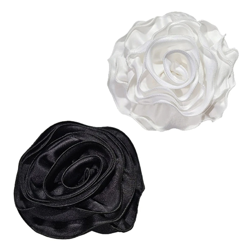 Elegant Fabric Camellia Lapel Pin Handmade Flower Brooch Stylish Corsage Badge Fashion Accessory for Parties and Dinner