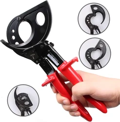 Ratchet Cable Cutter, Heavy Duty Wire Cutter for Aluminum Copper Cable up to 400mm², Ratcheting Wire Cutting Hand Tool