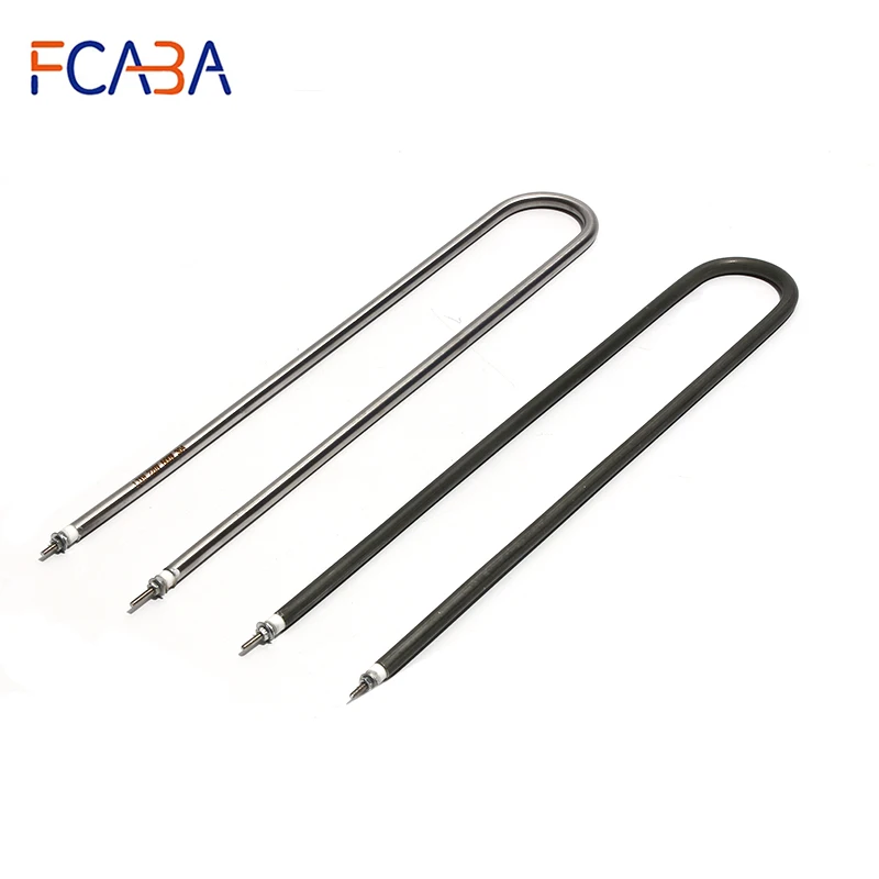 FCABA Electric Heating Element Tubular Air Heater Resistance 220V 300W/500W/600W/800W/1000W 304SS/304SS Coated