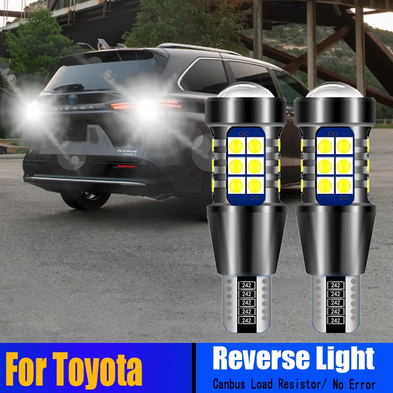 

2x Car LED T15 Reverse Light Canbus Lamp W16W For Toyota Rav4 Avalon Sienna Tacoma Highlander Sequoia Matrix 4Runner Yaris Vitz