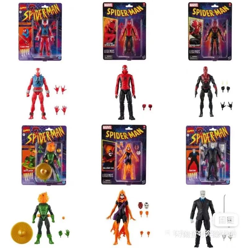 Genuine Marvel Legends Scarlet Spider Man Jack Spider Ray Tombstone Elevator Action Figure Kids  Model Birthday Gifts Toy