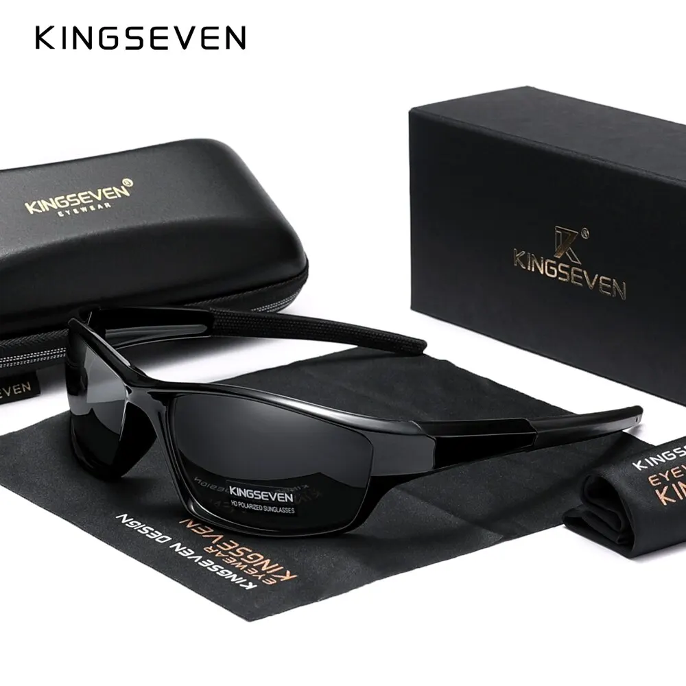 Genuine KINGSEVEN New 2024 Design Men\'s Sports Polarized Sunglasses Women UV Lens Travel Fashion Eyewear