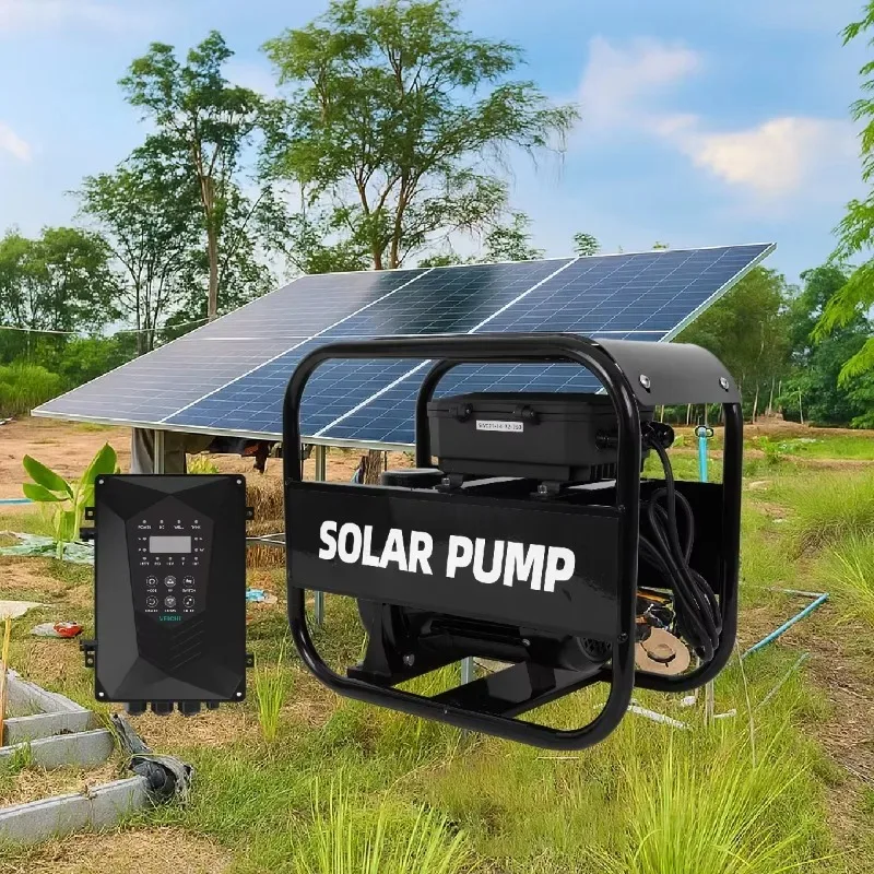 AC DC Hybrid Water Pump 2 1500W 3 Inch Outlet Solar Power Solar Water Pump Set For Agricultural Irrigation