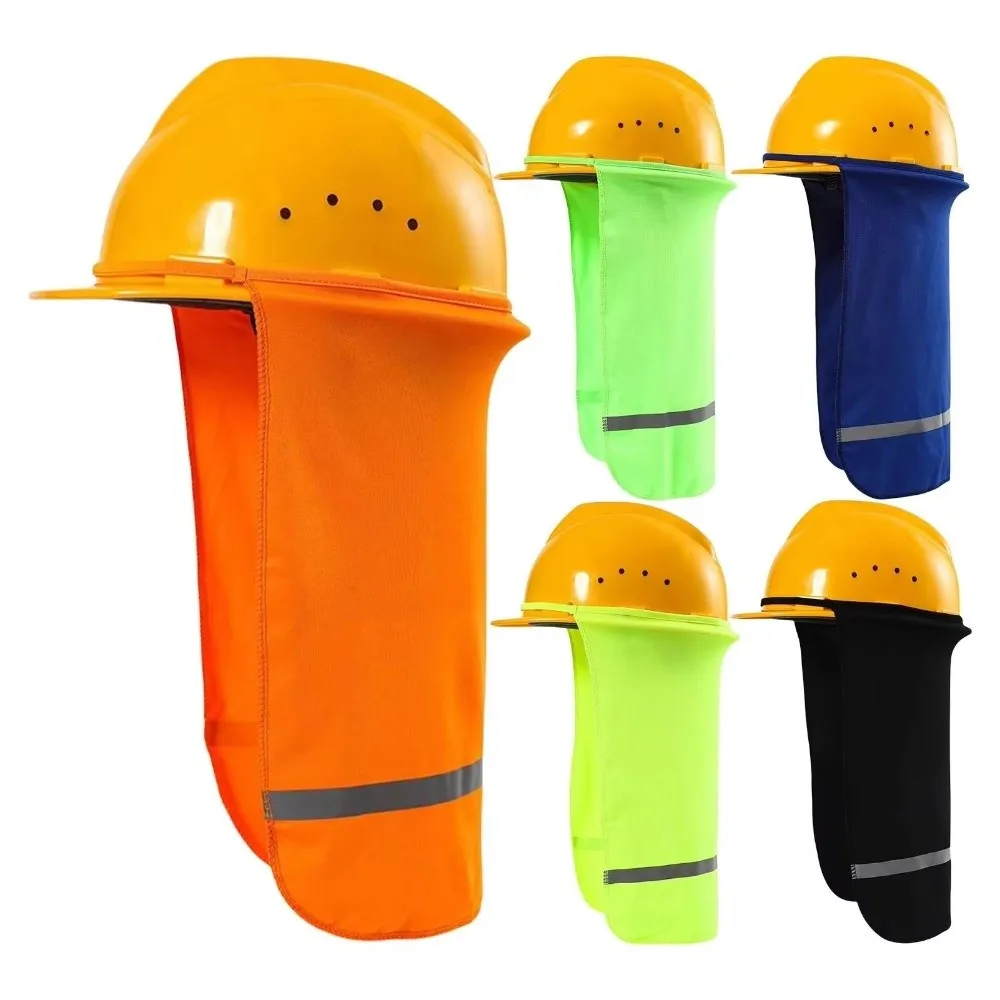 With Reflective Stripe Safety Hat Cap Visor Sun-proof Summer Sunshade Hard Hat Sun Shade Neck Shield Hard Hat Visor