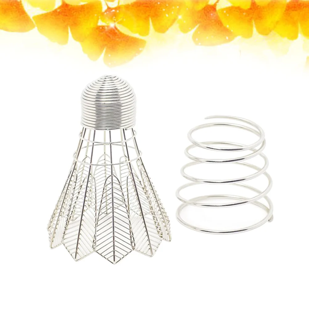 

Badminton Shaped Metal Pen Container Sturdy Lightweight Portable Desktop Trash Can Chopsticks Basket Office School Accessories