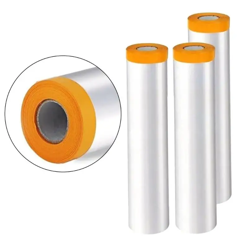 652F 3 Rolls Multipurpose Furniture Dustproof Protections Film For Renovation Projects