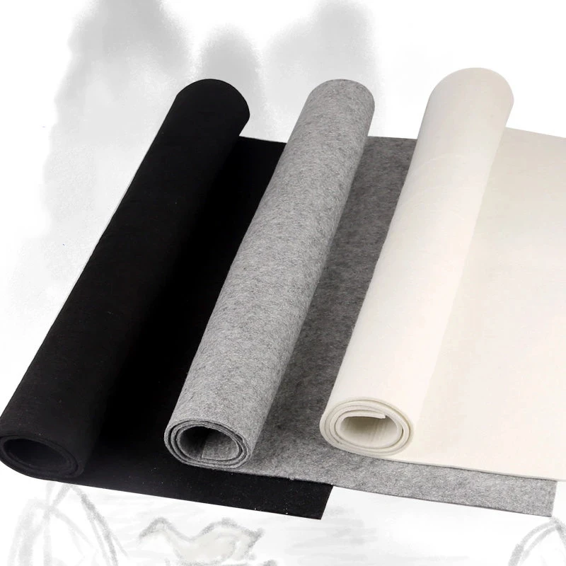 Custom Wool Felt Calligraphy Mat Pad for Painting Writing Wall Desk 5mm Wool Felt Pad Portable Beginner Table Felt Mat DIY