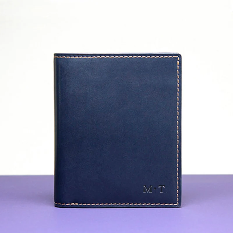 

Luxury RFID Slim Vegetable Tanned Leather Coin Bag for Men Invisible SD Card Slot Sleeve Note Purse Bellroy Short Wallet