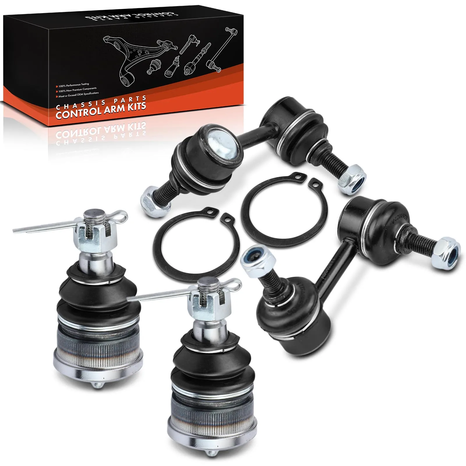 Frankberg 4-delige draagarmset vooras links boven rechts voor Civic VII EM2 EP EU EV ES ET 1.4L 2000-2005 51220S5AJ30