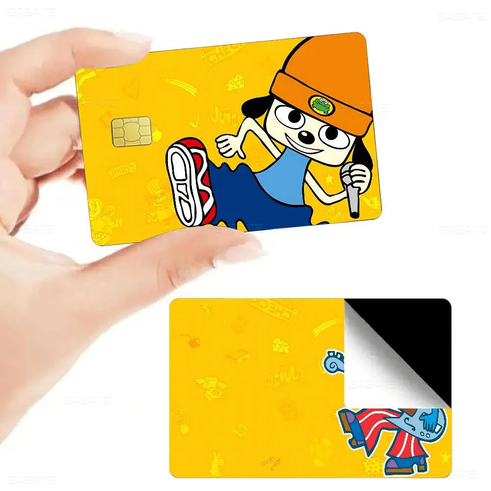 Rhythm Game PaRappa the Rapper Game Anime Sticker Film Skin Cover Case for Small Large No Chip Debit Credit Card Front Side